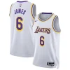 Pratico Robusto LeBron James Los Angeles Lakers Nike Unisex Swingman Jersey Association Edition White per i Fan Veri