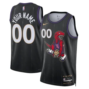 Fantastico Toronto Raptors Nike Unisex 2024/25 Custom Swingman Jersey City Edition Black per i Fan Veri
