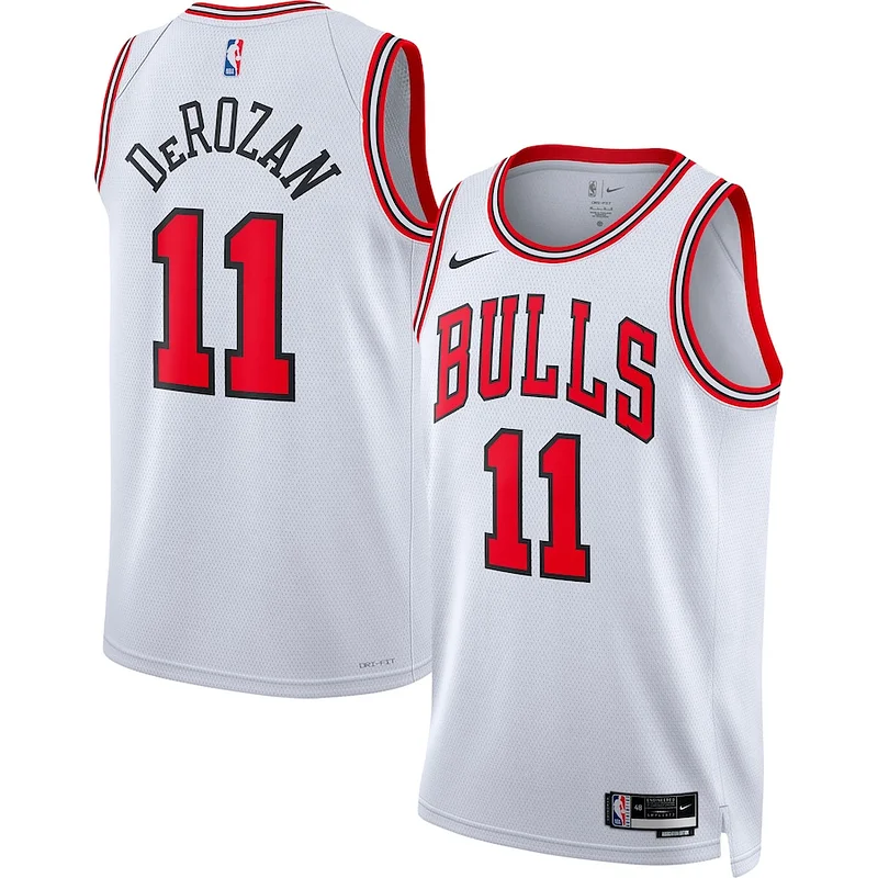 Bellissimo DeMar DeRozan Chicago Bulls Nike Unisex 2022/23 Swingman Player Jersey White Association Edition per i Fan Veri