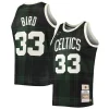 Comodo Larry Bird Boston Celtics 1985/86 Hardwood Classics Uninterrupted Swingman Jersey Black per i Fan Veri