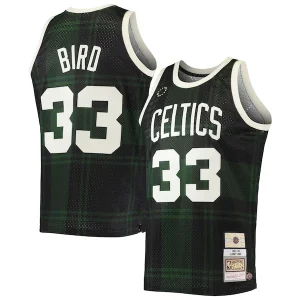 Comodo Larry Bird Boston Celtics 1985/86 Hardwood Classics Uninterrupted Swingman Jersey Black per i Fan Veri