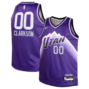 Fantastico Carino Jordan Clarkson Utah Jazz Nike Youth Swingman Replica Jersey City Edition Purple per i Fan Veri
