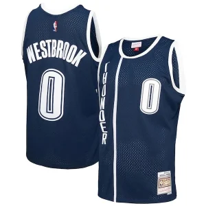 Trendy Russell Westbrook Oklahoma City Thunder 2015/16 Swingman Jersey Blue per i Fan Veri