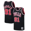 Splendido Dennis Rodman Chicago Bulls 1997/98 Hardwood Classics Swingman Jersey Black per i Fan Veri