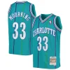 Delizioso Gorgeous Alonzo Mourning Charlotte Hornets Youth 1992/93 Hardwood Classics Swingman Jersey Teal per i Fan Veri