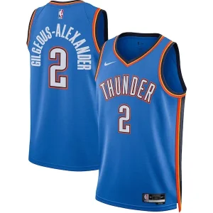 Classico Eccezionale Meraviglioso Shai Gilgeous Alexander Oklahoma City Thunder Nike Unisex Swingman Jersey Icon Edition Blue per i Fan Veri