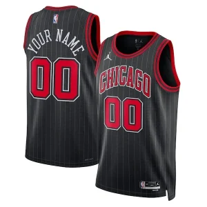 Accattivante Comodo Moderno Chicago Bulls Jordan Brand Unisex 2022/23 Swingman Custom Jersey Statement Edition Black per i Fan Veri