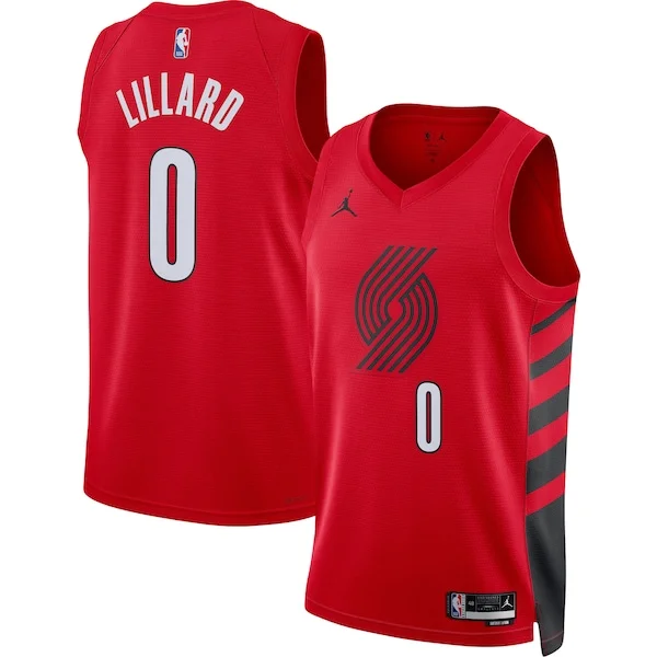 Duraturo Incantevole Versatile Damian Lillard Portland Trail Blazers Jordan Brand Unisex Swingman Jersey Statement Edition Red per i Fan Veri