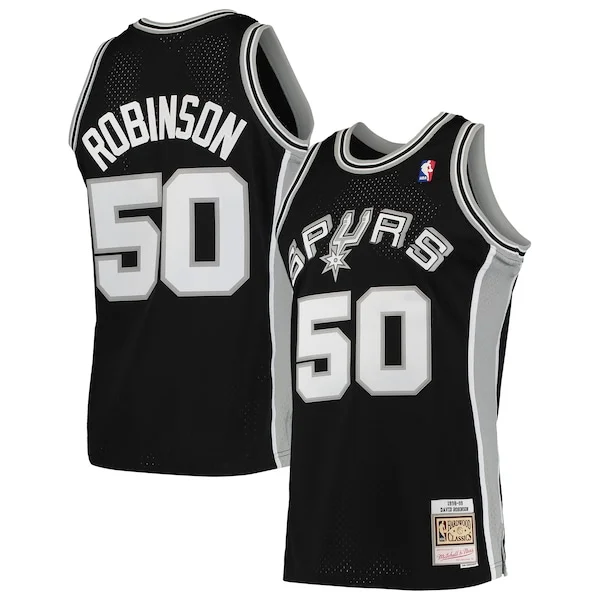 Prestigioso Fascinante David Robinson San Antonio Spurs 1991/92 Hardwood Classics Swingman Jersey Black per i Fan Veri