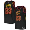 Classico Robusto LeBron James Cleveland Cavaliers Nike Swingman Player Jersey Statement Edition Black per i Fan Veri