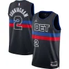 Accattivante Carino Cade Cunningham Detroit Pistons Jordan Brand Unisex Swingman Jersey Statement Edition Black per i Fan Veri