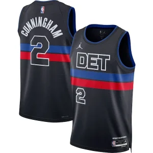 Accattivante Carino Cade Cunningham Detroit Pistons Jordan Brand Unisex Swingman Jersey Statement Edition Black per i Fan Veri