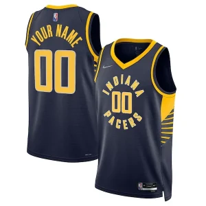 Resistente Prestigioso Indiana Pacers Nike 2021/22 Diamond Swingman Custom Jersey Icon Edition Navy per i Fan Veri