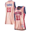 Sofisticato Comodo Isiah Thomas Detroit Pistons Women's 75th Anniversary Rose Gold 1982 Swingman Jersey Pink per i Fan Veri
