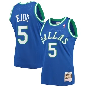 Classico Jason Kidd Dallas Mavericks 1994/95 Hardwood Classics Swingman Jersey Blue per i Fan Veri