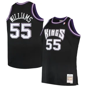 Comodo Jason Williams Sacramento Kings Big & Tall 2000/01 Hardwood Classics Swingman Jersey Black per i Fan Veri