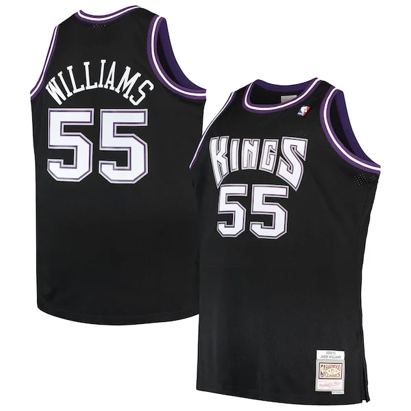 Comodo Jason Williams Sacramento Kings Big & Tall 2000/01 Hardwood Classics Swingman Jersey Black per i Fan Veri