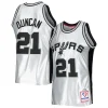 Elegante Lussuoso Tim Duncan San Antonio Spurs 1998/99 Hardwood Classics 75th Anniversary Swingman Jersey Platinum per i Fan Veri