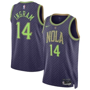 Ottimo Brandon Ingram New Orleans Pelicans Nike Unisex 2024/25 Swingman Player Jersey City Edition Purple per i Fan Veri