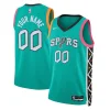 Splendido Duraturo San Antonio Spurs Nike Unisex 2022/23 2022/23 Swingman Custom Jersey City Edition Turquoise per i Fan Veri