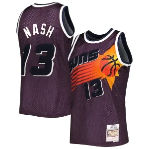 Accattivante Steve Nash Phoenix Suns 1996/97 Hardwood Classics Off Court Swingman Jersey Purple per i Fan Veri