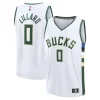 Robusto Damian Lillard Milwaukee Bucks Fast Break Replica Player Jersey Association Edition White per i Fan Veri