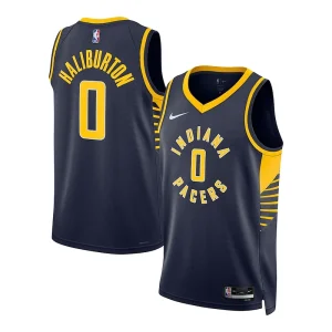 Moderno Tyrese Haliburton Indiana Pacers Nike Unisex Swingman Jersey Association Edition Navy per i Fan Veri