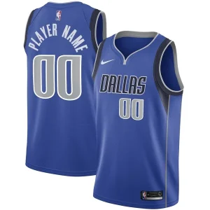 Meraviglioso Dallas Mavericks Nike Swingman Custom Jersey Blue Icon Edition per i Fan Veri