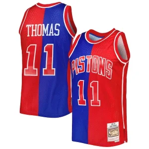 Versatile Carino Raffinato Isiah Thomas Isiah Thomas Hardwood Classics 1988/89 Split Swingman Jersey Blue/Red per i Fan Veri