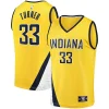 Magnifico Moderno Myles Turner Indiana Pacers Fast Break Replica Jersey Statement Edition Gold per i Fan Veri