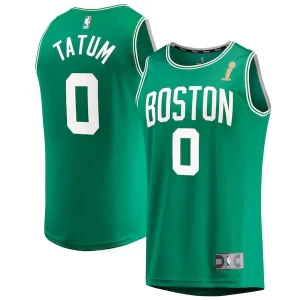 Resistente Trendy Jayson Tatum Boston Celtics 2024 NBA Finals Champions Fast Break Replica Player Jersey Kelly Green Icon Edition per i Fan Veri