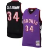 Sofisticato Hakeem Olajuwon Toronto Raptors 2001/02 Hardwood Classics Swingman Jersey Purple per i Fan Veri
