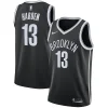 Trendy James Harden Brooklyn Nets Nike 2020/21 Swingman Jersey Black Icon Edition per i Fan Veri