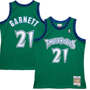 Pratico Classico Kevin Garnett Minnesota Timberwolves 1997/98 Hardwood Classics Reload 2.0 Swingman Jersey Green per i Fan Veri
