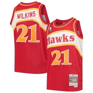 Magnifico Dominique Wilkins Atlanta Hawks Youth 1986/87 Hardwood Classics Swingman Throwback Jersey Red per i Fan Veri