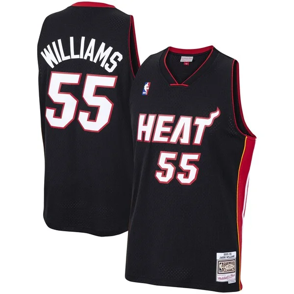 Trendy Carino Magnifico Jason Williams Miami Heat 2005/06 Hardwood Classics Swingman Jersey Black per i Fan Veri