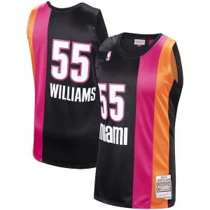 Lussuoso Jason Williams Miami Heat 2005/06 Hardwood Classics Swingman Jersey Black per i Fan Veri
