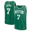 Pratico Jaylen Brown Boston Celtics Fast Break Replica Player Jersey Icon Edition Kelly Green per i Fan Veri