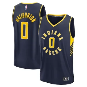 Magnifico Trendy Ottimo Tyrese Haliburton Indiana Pacers Youth Fast Break Replica Player Jersey Icon Edition Navy per i Fan Veri