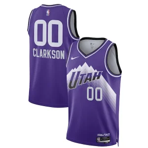 Bellissimo Incantevole Jordan Clarkson Utah Jazz Nike Unisex 2023/24 Swingman Jersey Purple City Edition per i Fan Veri