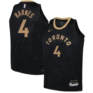 Accattivante Stupendo Scottie Barnes Toronto Raptors Nike Youth 2022/23 Swingman Jersey City Edition Black per i Fan Veri