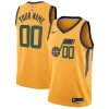 Comodo Meraviglioso Utah Jazz Nike Swingman Custom Jersey Statement Edition Gold per i Fan Veri