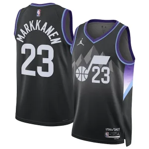 Pratico Duraturo Lauri Markkanen Utah Jazz Jordan Brand Unisex 2024/25 Swingman Jersey Statement Edition Black per i Fan Veri