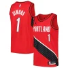 Stupendo Fantastico Anfernee Simons Portland Trail Blazers Jordan Brand Swingman Player Jersey Statement Edition Red/Black per i Fan Veri