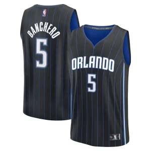 Eccezionale Paolo Banchero Orlando Magic Fast Break Replica Player Jersey Icon Edition Black per i Fan Veri