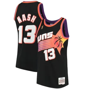 Meraviglioso Steve Nash Phoenix Suns 1996/97 Hardwood Classics Swingman Jersey Black per i Fan Veri