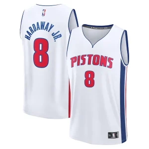 Robusto Tim Hardaway Jr. Detroit Pistons Fast Break Replica Player Jersey Association Edition White per i Fan Veri