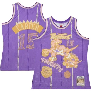 Raffinato Trendy Vince Carter Toronto Raptors 1998/99 Swingman Sidewalk Sketch Jersey Purple per i Fan Veri