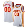 Splendido Atlanta Hawks Nike Unisex Swingman Custom Jersey White Association Edition per i Fan Veri