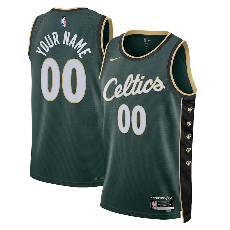 Elegante Splendido Boston Celtics Nike Unisex 2022/23 Swingman Custom Jersey City Edition Kelly Green per i Fan Veri